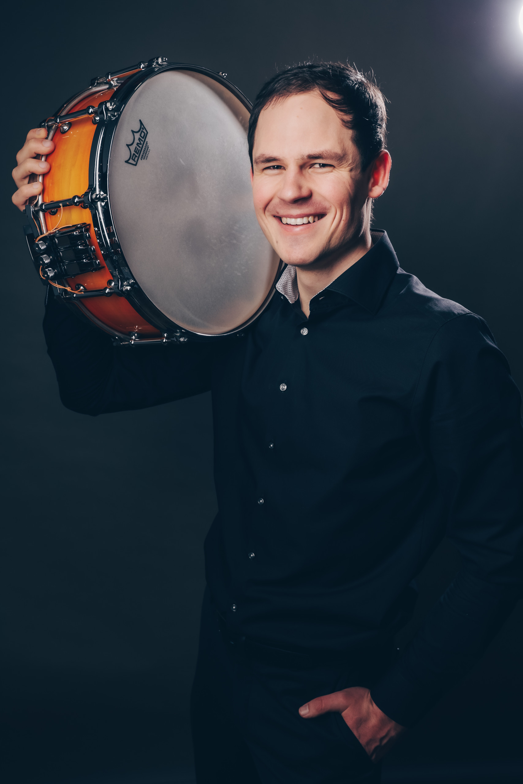 Peter mit seinem Lieblingsinstrument 